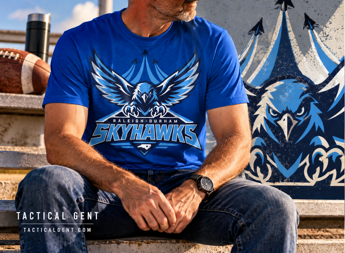Raleigh Durham SKYHAWKS — RETRO FOOTBALL TEE